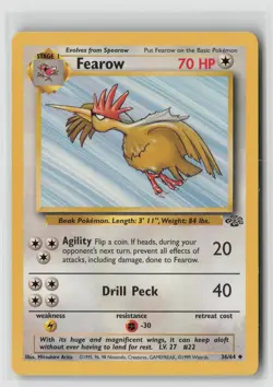 Fearow #36/64 Jungle Unlimited Pokemon TCG LP - Image 1