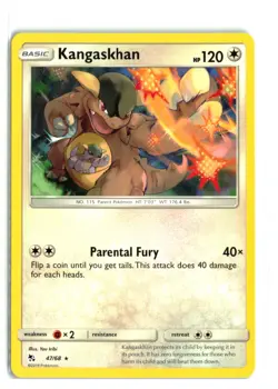 KANGASKHAN 47/68 HIDDEN FATES NON HOLO RARE POKEMON TCG NM - Image 1