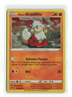 HISUIAN GROWLITHE 070/189 COSMOS HOLO POKEMON TCG MP - Image 1
