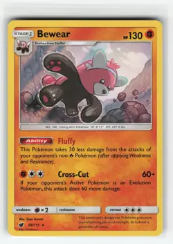 BEWEAR 56/111 CRIMSON INVASION HOLO RARE POKEMON TCG NM - Image 1