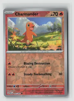 Charmander #007/091 Sv Paldean Fates Common Reverse Holo Pokemon TCG NM - Image 1