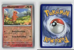 Charmander #007/091 Sv Paldean Fates Common Reverse Holo Pokemon TCG NM - Image 3