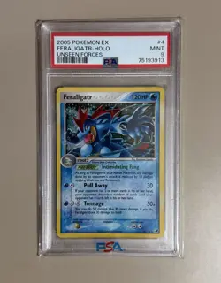 Pokemon 2005 PSA9 Feraligatr & Typhlosion Holo Ex Unseen Forces - ENG - Image 2