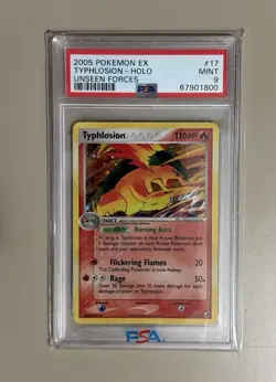 Pokemon 2005 PSA9 Feraligatr & Typhlosion Holo Ex Unseen Forces - ENG - Image 3