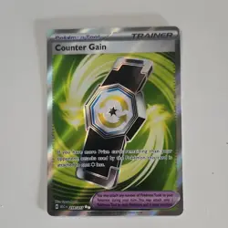 Pokemon Counter Gain 249/191 Sv08: Surging Sparks Hyper Rare Holo Trainer TCG - Image 1