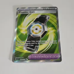 Pokemon Counter Gain 249/191 Sv08: Surging Sparks Hyper Rare Holo Trainer TCG - Image 2