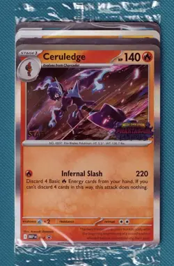 Pokemon TCG MEP Phantasmal Flames Staff Stamped Prerelease Promos SEALED - Image 1