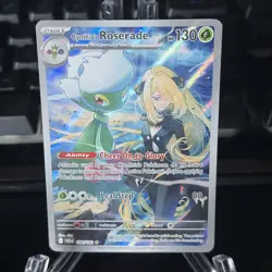 Pokemon: Cynthia's Roserade Illustration Rare Full Art 184/182 Destined Rivals - Image 1