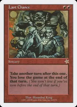 Last Chance Starter 1999 PLD Red Rare MAGIC THE GATHERING MTG CARD ABUGames - Image 1