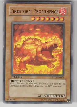 YU-GI-OH Firestorm Prominence Common englisch STON-EN026 Feuersturmproturberanz - Image 1