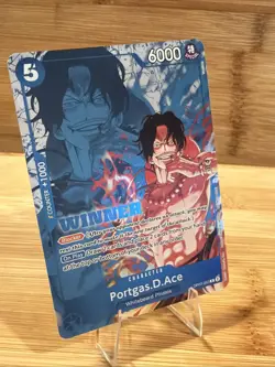 ONE PIECE TCG PORTGAS D. ACE WINNER PACK 2024 RARE STAMPED FOIL CARD OP07-053 - Image 3