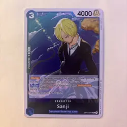 One Piece CCG Sanji Dressroa/Straw Hat Crew Op15-047 Rare Foil NM English - Image 1