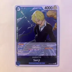 One Piece CCG Sanji Dressroa/Straw Hat Crew Op15-047 Rare Foil NM English - Image 2