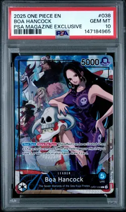 2025 ONE PIECE PROMOS PSA MAGAZINE EXCLUSIVE #038 BOA HANCOCK PSA 10 - Image 1