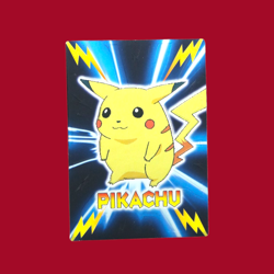PIKACHU--JAPANESE MEIJI EMBOSSED PROMO FOIL POKEMON CARD - Image 1