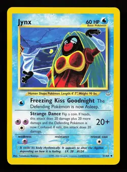 Jynx 31/64 Unlimited Uncommon Neo Revelation Pokemon Card - Image 1