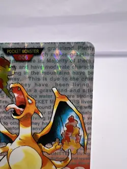 Pokemon Card Charizard Bandai Carddass No.006 Red 1996 Holo Japanese - Image 3