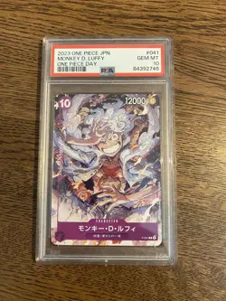 One Piece Card Game Japanese Monkey D. Luffy psa10 Nika Gear 5 P-041 2023 - Image 1