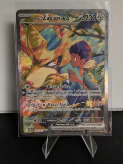 Pokemon TCG Hop's Zacian EX Holo Card 186/159 Sv09: Journey Together - Image 1