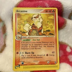 Pokemon Arcanine 15/100 EX Sandstorm Rare Regular 2003 80 HP English TCG Card - Image 1