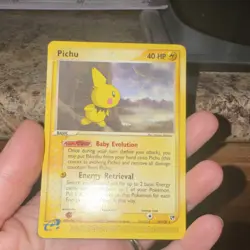 Pokemon TCG Pichu Rare Card Expedition Base Set 20/100 2002 40 HP Basic Regular - Image 1