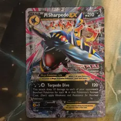 Pokemon M Sharpedo EX Promo Holo XY200 XY Mega 210 HP Torpedo Strike Card - Image 1