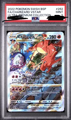 Charizard VSTAR SWSH262 Full Art Holo Promo Card PSA 9 Mint Pokemon TCG Card - Image 1