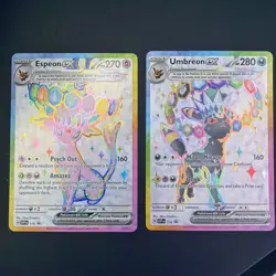 Umbreon & Espeon ex Svp175 & 176 Scarlet & Violet Promo Cards Holo Prismatic - Image 5