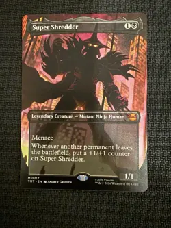1x Super Shredder TMNT Borderless M 0217 Regular English MTG Near Mint NM - Image 1