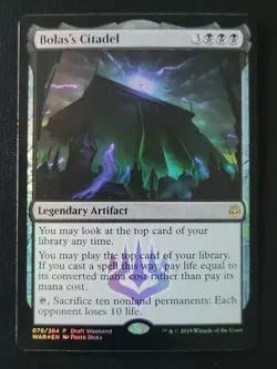 Bolas’s Citadel FOIL Draft Weekend Promo WAR Lightly Played MTG EDH Commander - Image 1