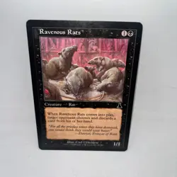 Ravenous Rats 68 Common Urza's Destiny Magic: The Gathering Lightly Played - Image 1