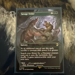 Savage Order (Borderless) R Universes Beyond: Jurassic World Collection 6 NM - Image 1