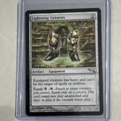 Wizards Mirrodin Lightning Greaves Uncommon Artifact Equipment English 199/306 - Image 1