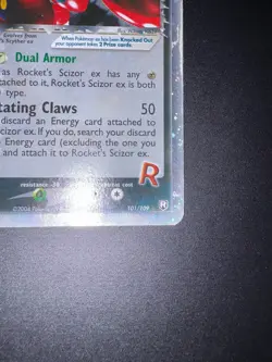 2004 Pokemon EX Team Rocket Returns Rocket's Scizor Holo #101/109 - Image 5