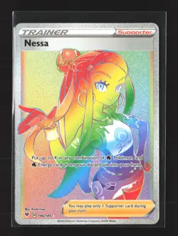 Pokemon SWSH04: Vivid Voltage #196/185 Secret Rare,Holo Nessa (Secret) - Image 1