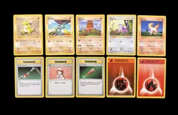Pokemon TCG Base Set Shadowless Bundle x10 Cards No Duplicates WOTC Vintage - Image 1