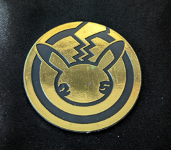 Pokemon TCG Coin: Celebrations Pikachu 25th Anniversary Galaxy Large NEW - Image 1