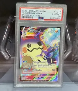 Pokemon 2022 Mimikyu VMAX TG17/TG30 Full Art Brilliant Stars GEM MINT PSA 10 - Image 1