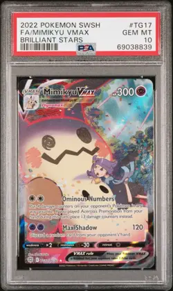 Pokemon 2022 Mimikyu VMAX TG17/TG30 Full Art Brilliant Stars GEM MINT PSA 10 - Image 4