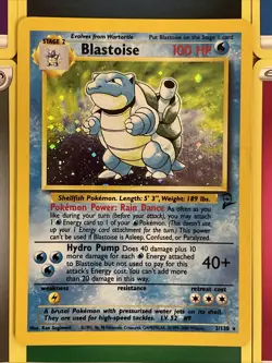 2000 Pokemon Base Set 2 Blastoise Holo Rare #2/130 Beautiful Gradable - Image 3