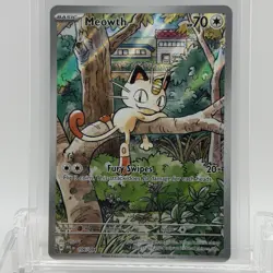 Pokemon TCG Phantasmal Flames Meowth #106/094 Illustration Rare NM - Image 1