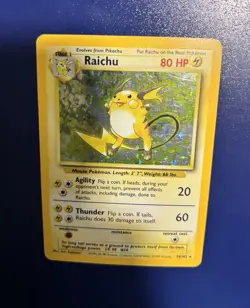 Pokemon Raichu No.014/102 Holo Rare Base Set 1999 Vintage - Image 5