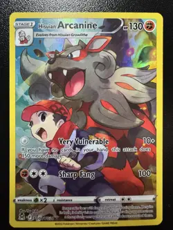 Hisuian Arcanine TG08/TG30 Holo Lost Origin Trainer Gallery Pokemon Holo - Image 1