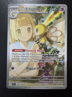Pokemon Lillie’s Ribombee Illustration Rare Journey Together 164/159 (NM-) - Image 1