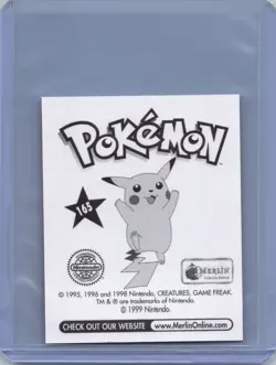 Pokemon MERLIN STICKER SERIES 1 #165 PIKACHU Near Mint or Better - Image 2