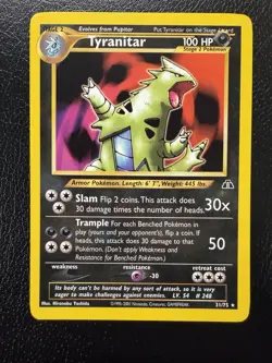 Pokemon TCG Tyranitar 31/75 Neo Discovery Regular LP - Image 1