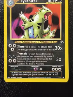 Pokemon TCG Tyranitar 31/75 Neo Discovery Regular LP - Image 3