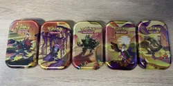 Pokemon TCG Scarlet Violet Shrouded Fable Mini Tin Set 5 Designs - New & Sealed - Image 2