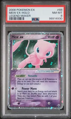 2006 POKEMON EX LEGEND MAKER #88 MEW EX-HOLO PSA 8 - Image 1