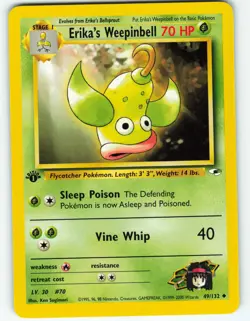 Erika's Weepinbell - 1st Edition - 49/132 Gym Heroes - Pokemon TCG - 2000 - Image 1